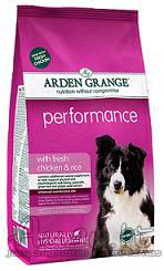 Arden Grange Adult Dog Performance dirbantiems šunims su šviežia vištiena ir ryžiais 12 kg.